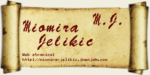 Miomira Jelikić vizit kartica